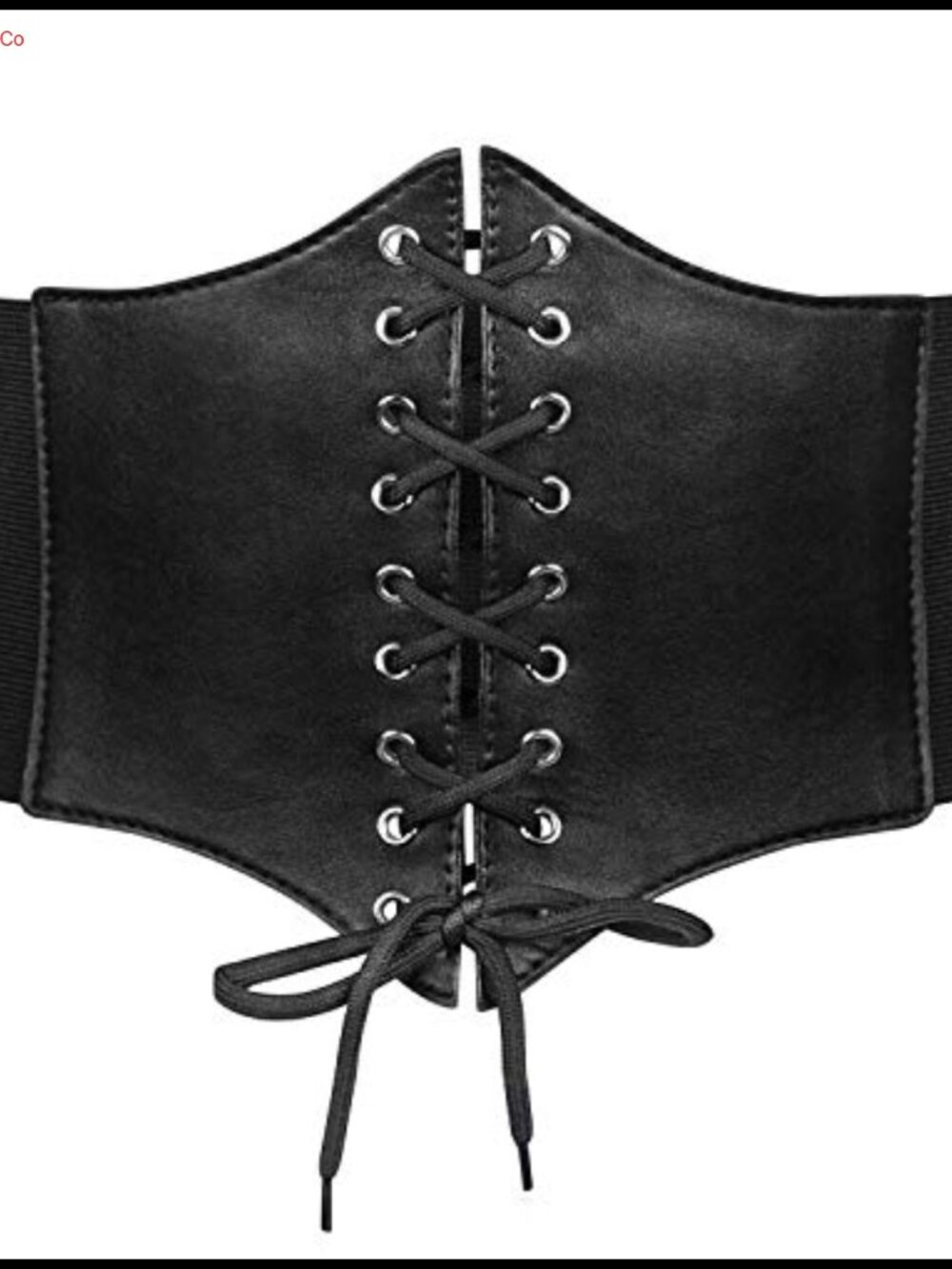 Wide Elastic Corset Waist Belt Women Vintage Lace Up PU Leather